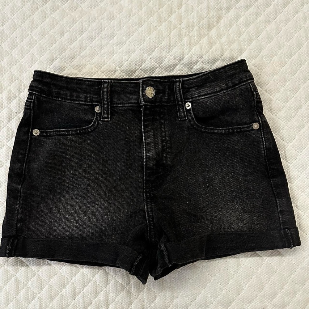 Women's Black Denim Shorts